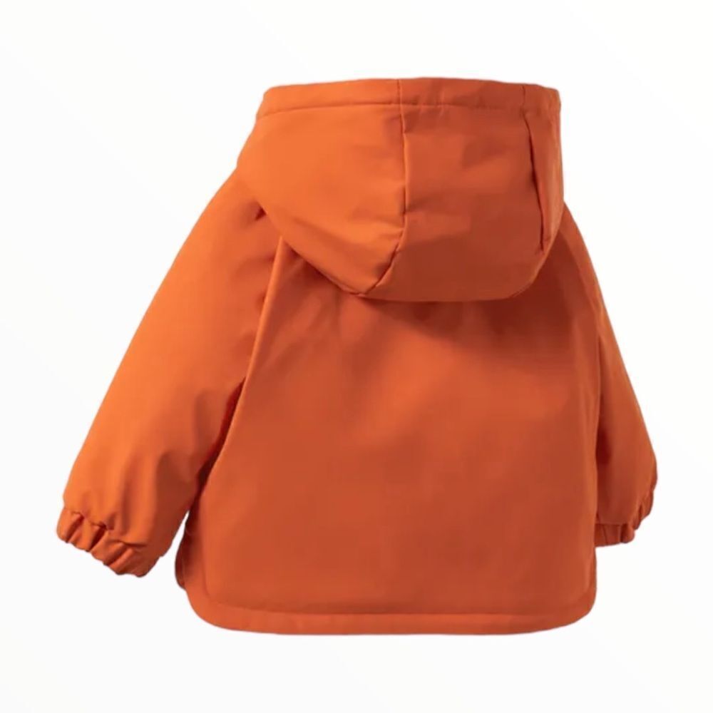 ZARA Kids Orange Rubberized Raincoat NWT Size 18-24M - Picture 3 of 8